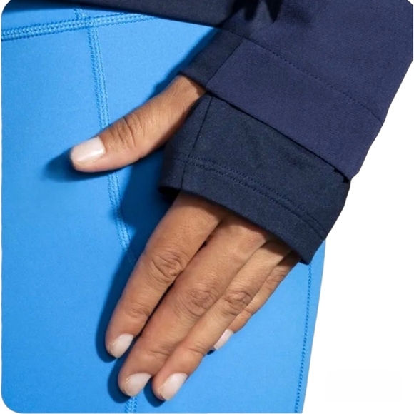 Brooks Fusion Hybrid Jacket Navy Blue Bolt Packable Built-In Mesh Backpack - Picture 3 of 16